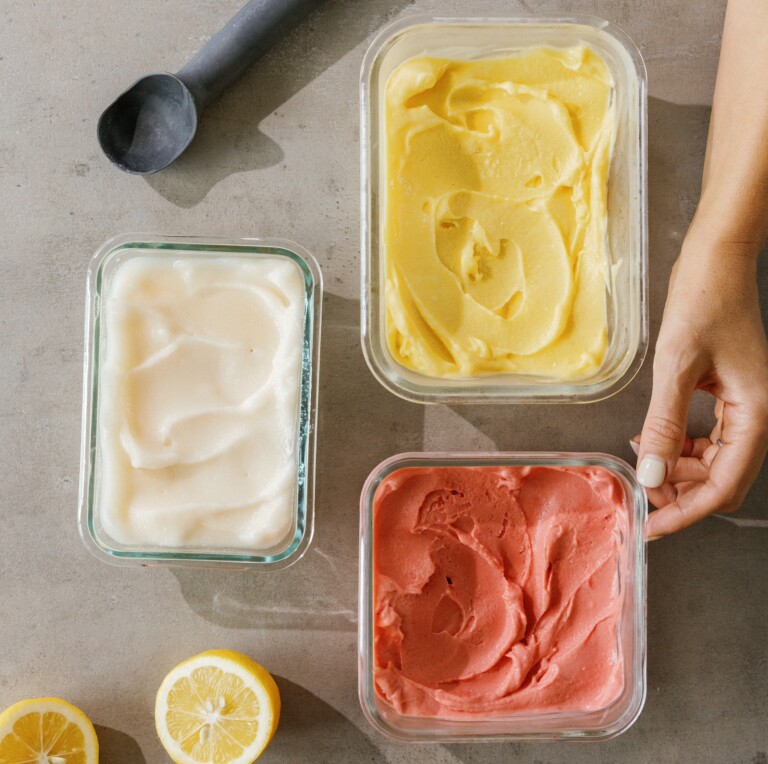 no-churn fruit sorbet