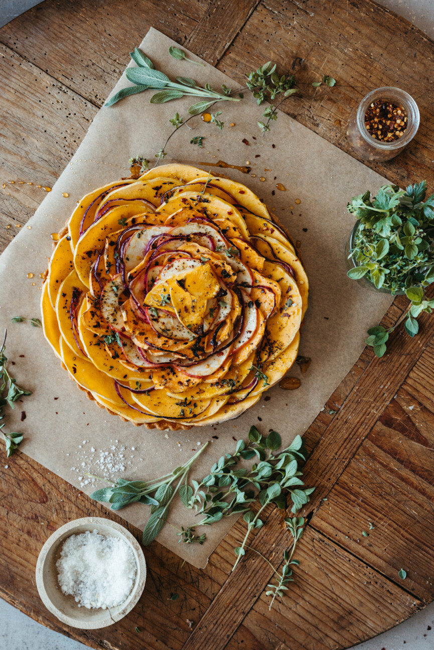 Savory squash tart_fall foods for gut health
