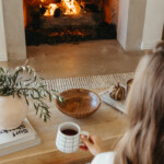 Cozy fall fireplace