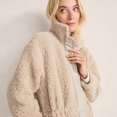 Sherpa Cinch Waist Coat