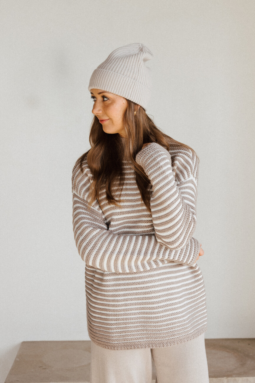 Camille Styles striped sweater loungewear