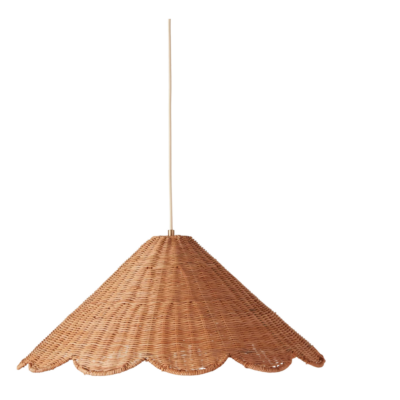 Maude Rattan Scallop Pendant