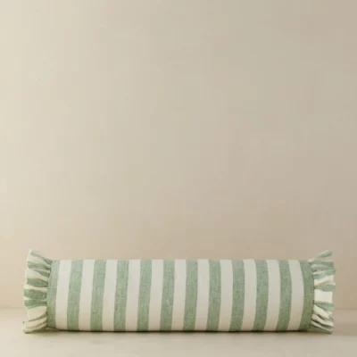 Amaroso Linen Ruffle Bolster Pillow Lulu and Georgia
