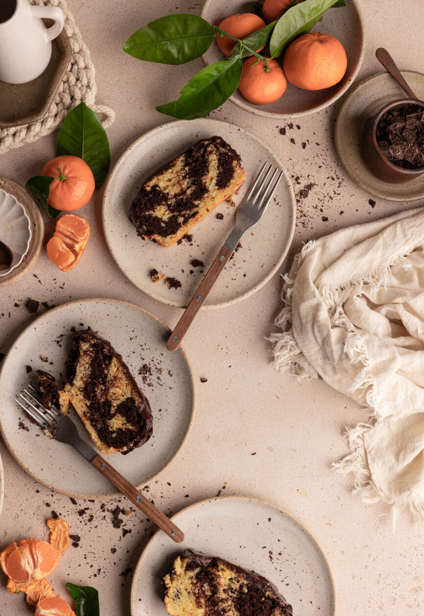 marble chocolate orange cake