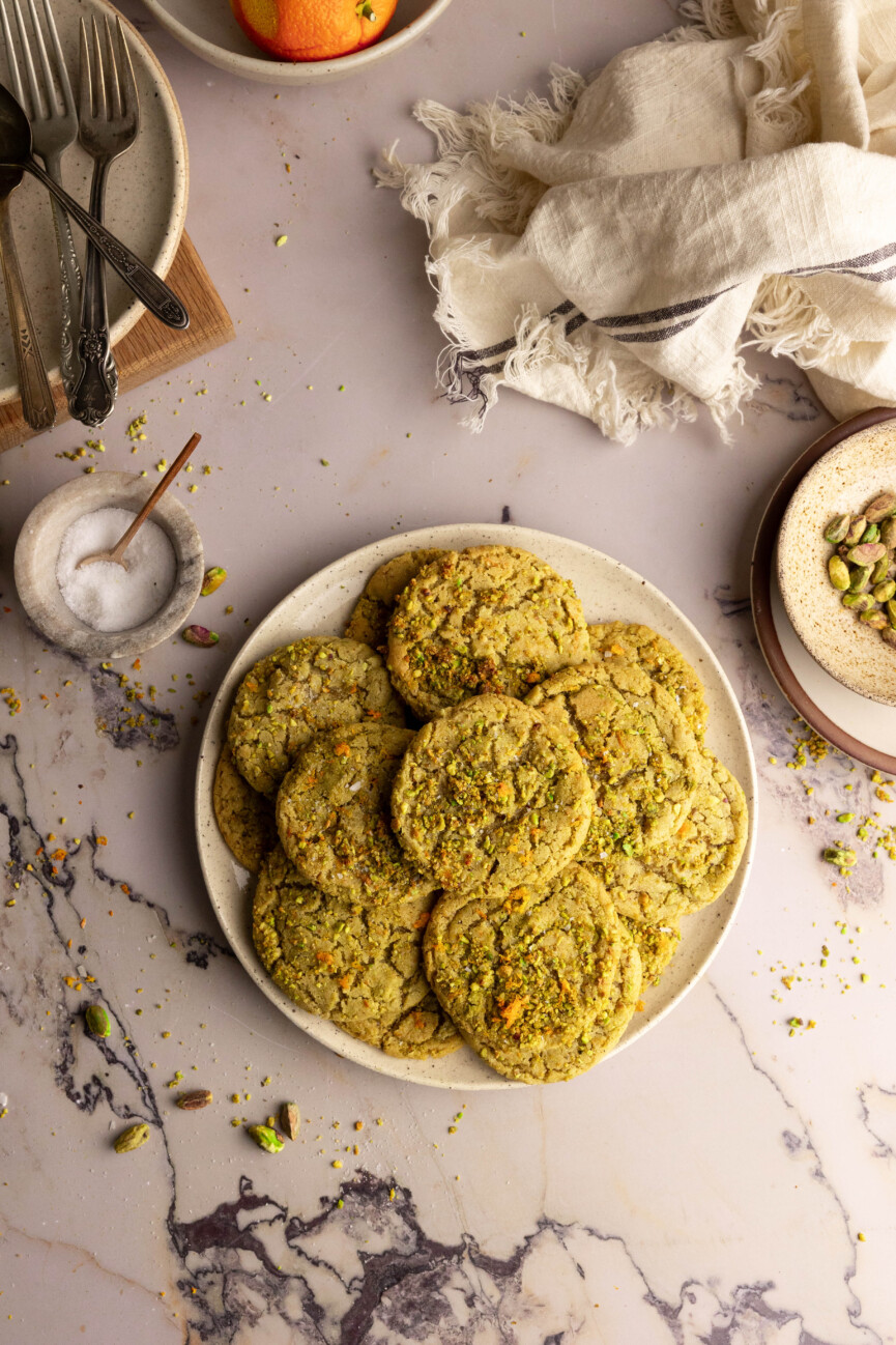 best orange cardamom pistachio cookies