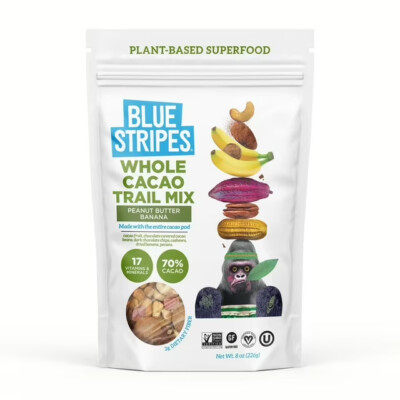 blue stripes whole cacao trail mix