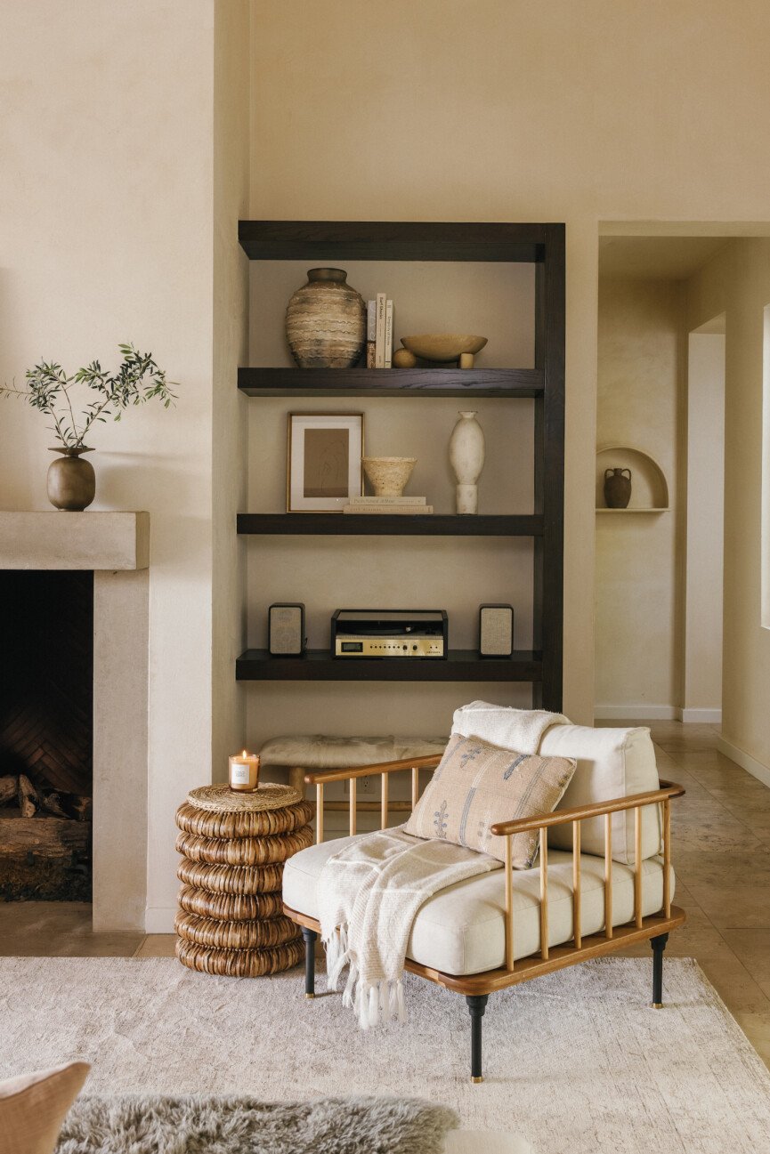 Camille Styles Living Room Design - Shelf Styling