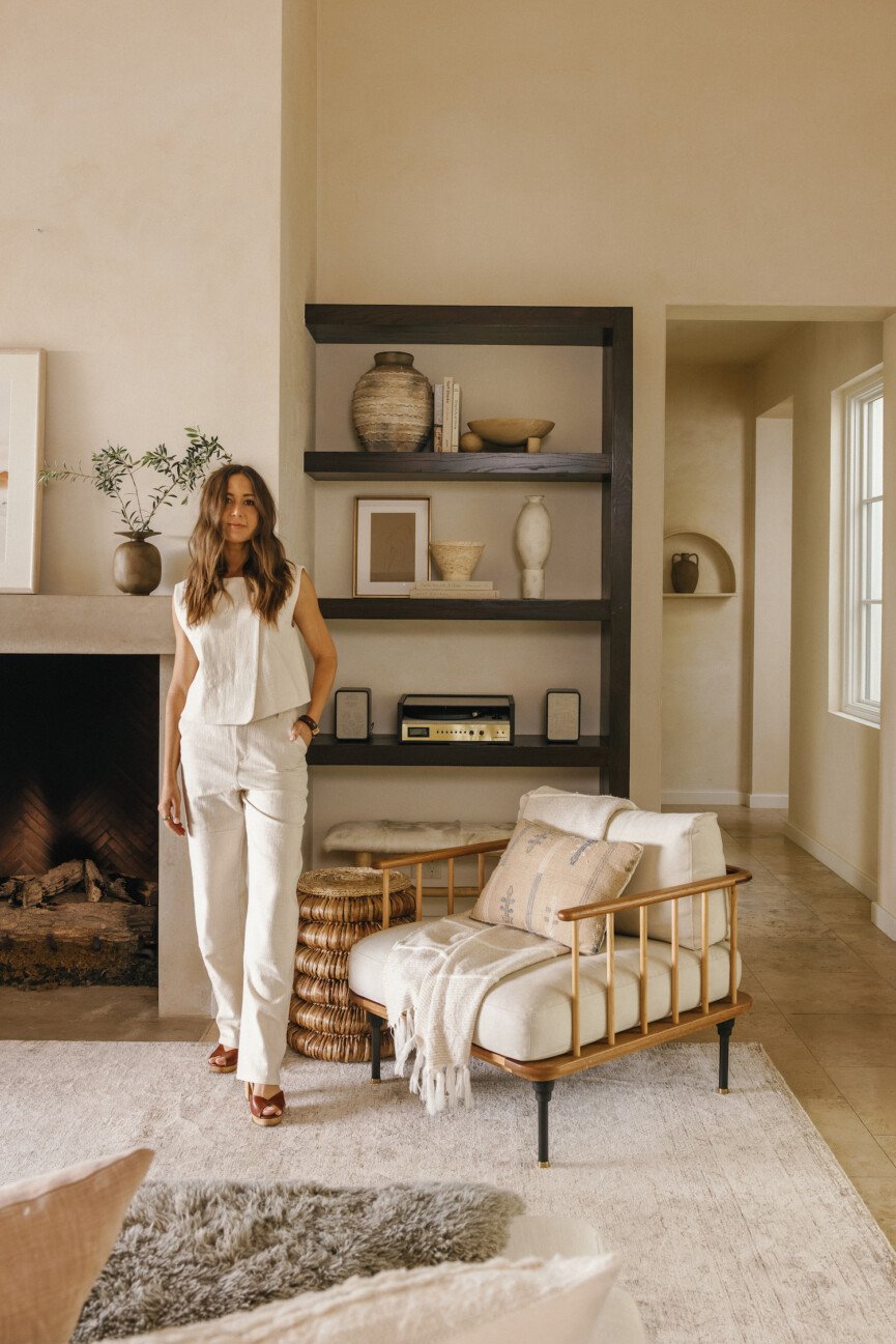 Camille Styles Living Room Design - Shelf Styling