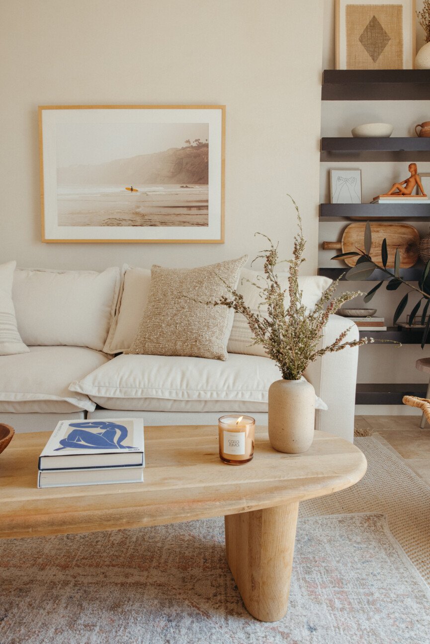 Cozy White Couch Living Room Design