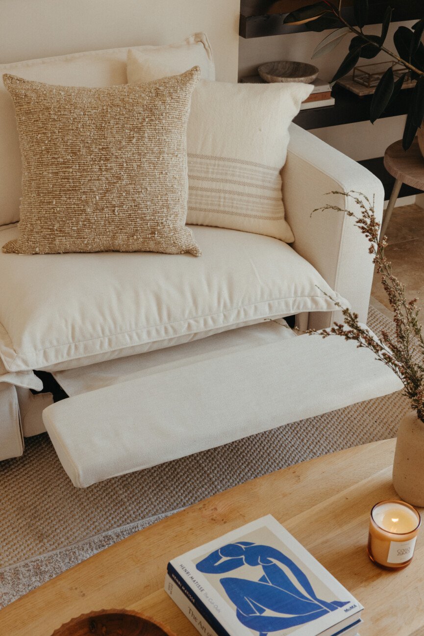 Cozy White Couch Living Room Design