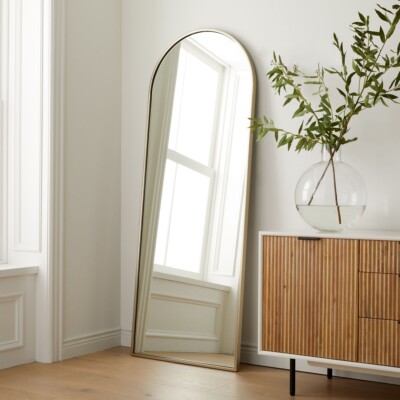 Metal Frame Arched Floor Mirror, West Elm