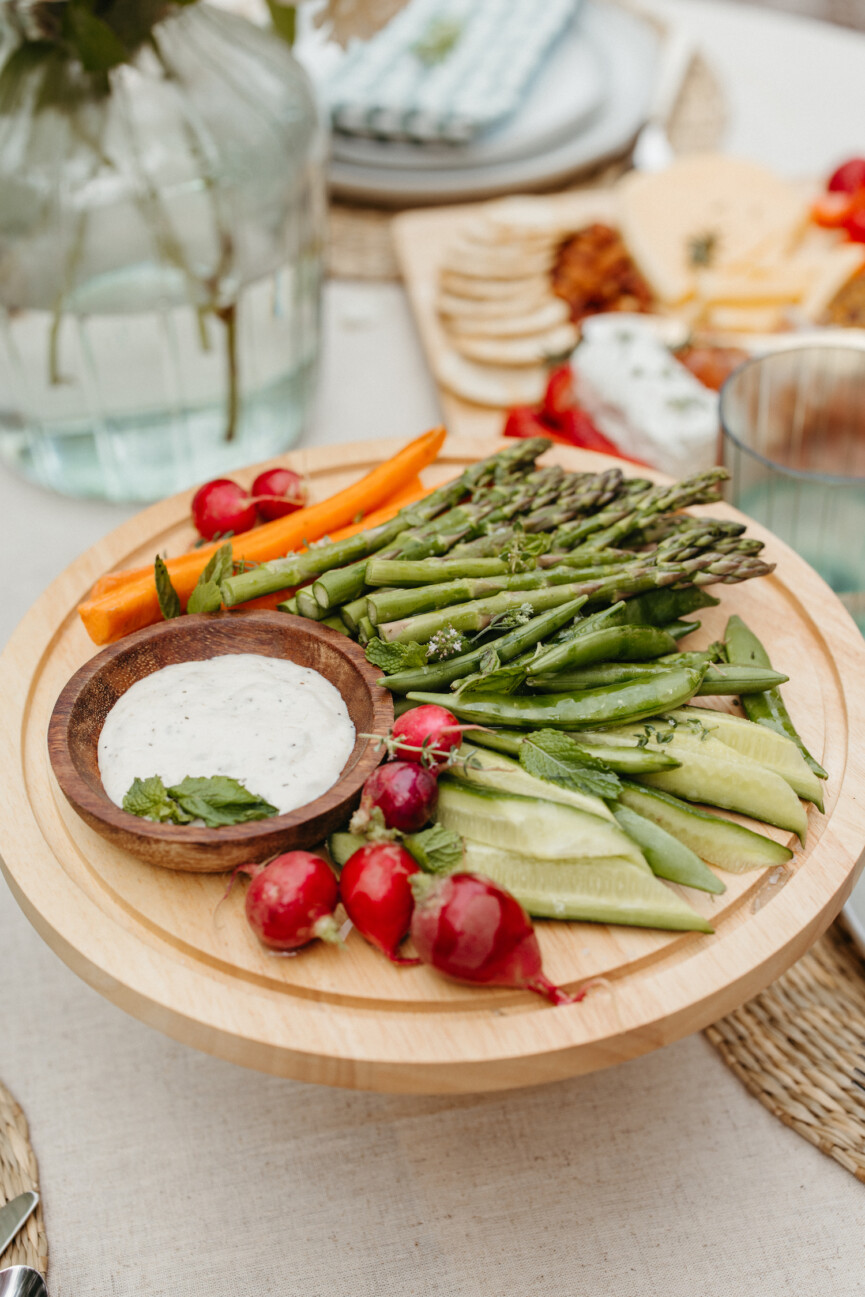 Garden Party Appetizers - vegetable crudite