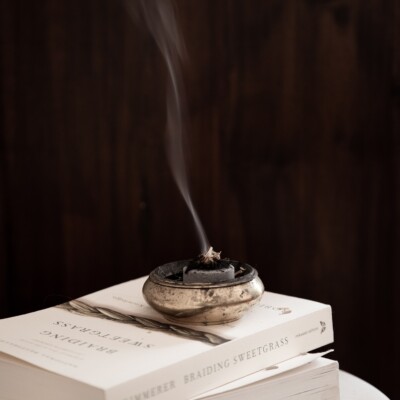 morning rituals with incense burning
