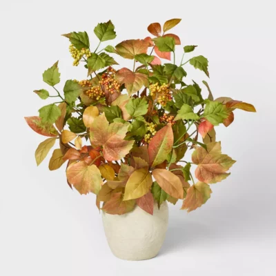 18" Fall Artificial Leaf Arrangement