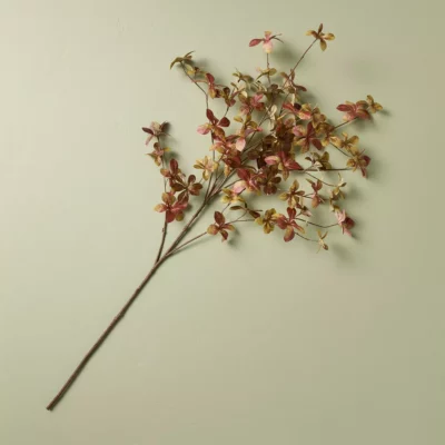 36" Rusty Quince Leaf Artificial Fall Stem