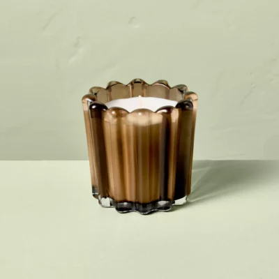 Seasonal Ribbed Glass Jar Candle 7oz