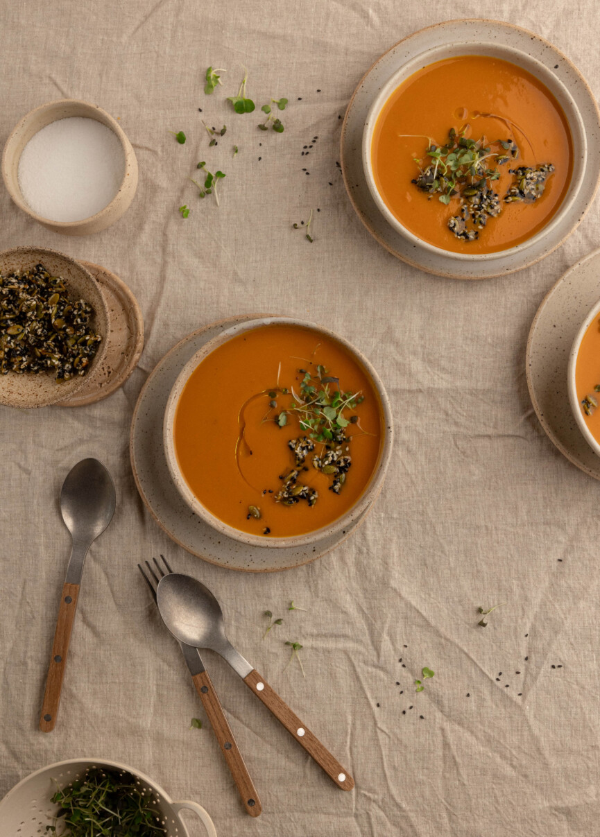 ginger miso sweet potato soup