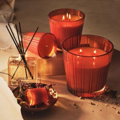 Pumpkin Chai 3-wick candle, NEST