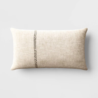 oversized stitched lumbar pillow
