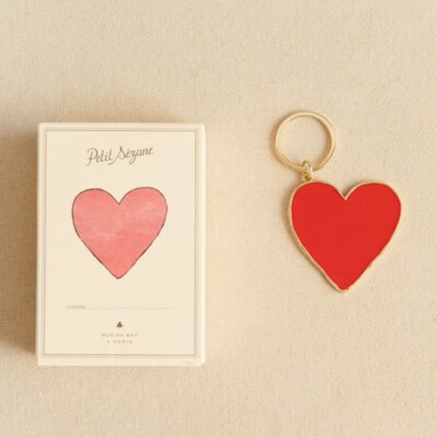 sezane heart keychain