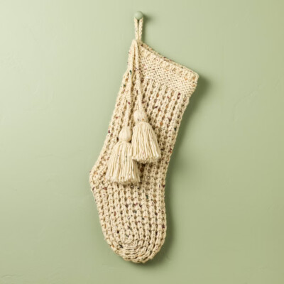 Confetti Fleck Waffle Knit Christmas Stocking
