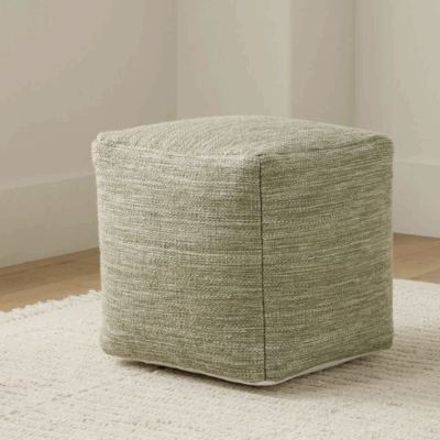 Woven Textured Pouf