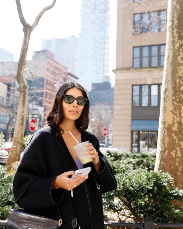 Babba Rivera drinking coffee