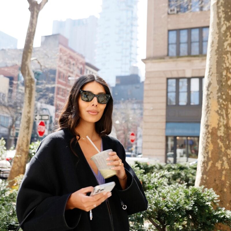 Babba Rivera drinking coffee