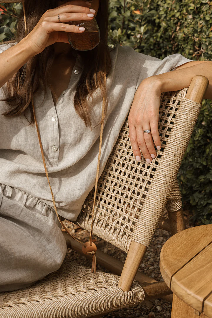 affordable outdoor furniture woven teak chair