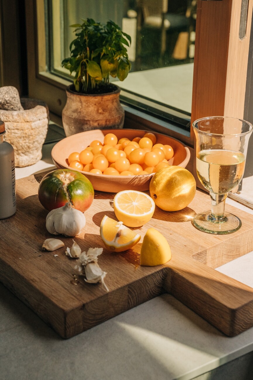 summer-fall ingredients, tomatoes, wine